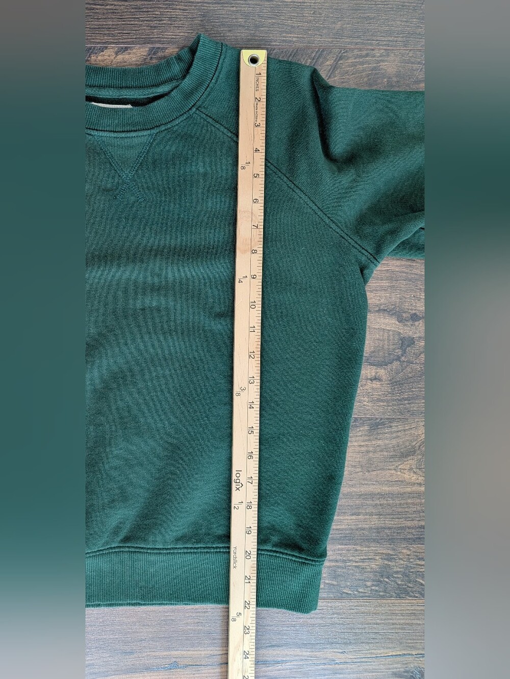 Pact Organic Cotton Crewneck Sweatshirt Forest Green Size Medium - Picture 7 of 9